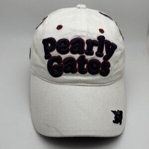 Pearly Gates Golf Cap White Adjustable Embroidered Logo Hat Japan Rabbit Dragon